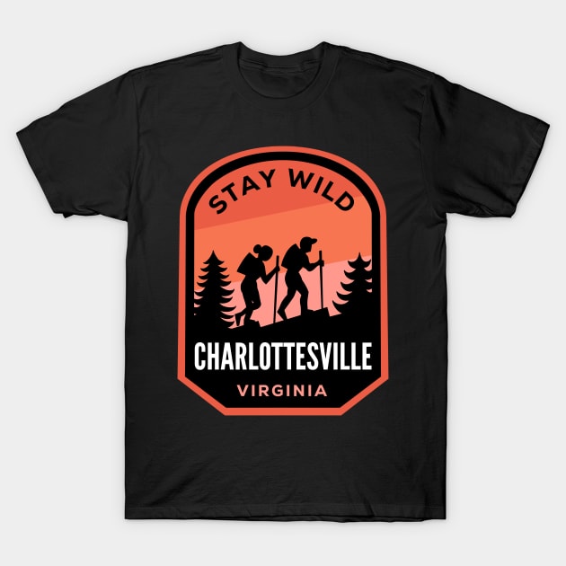 Charlottesville Virginia Hiking in Nature T-Shirt by HalpinDesign